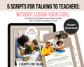 Parent-Teacher Conversation Scripts: Navigate Difficult Conversations with Confidence & Calm